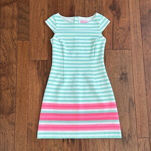 Lilly Pulitzer Mint and Pink and White Striped Dress Size XS Like New Condition